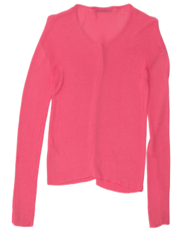 Pulover cardigan pentru femei Zara UK 14 Viscoză Roz Mediu