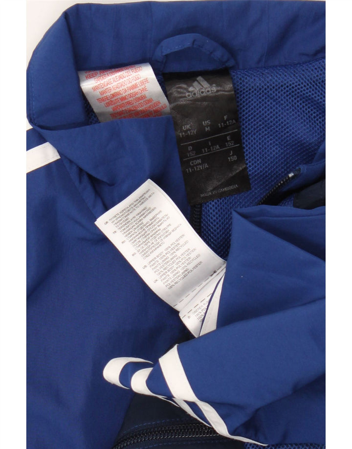 Jachetă de trening pentru băieți Adidas 11-12 ani, albastru, poliester