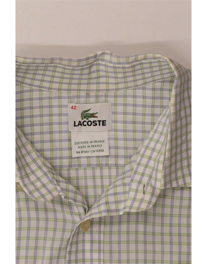 Cămașă bărbați Lacoste Mărimea 42, mare, alb, caroserie