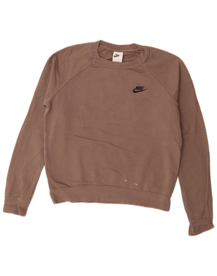 Pulover supradimensionat pentru femei Nike UK 10 Bumbac maro mic
