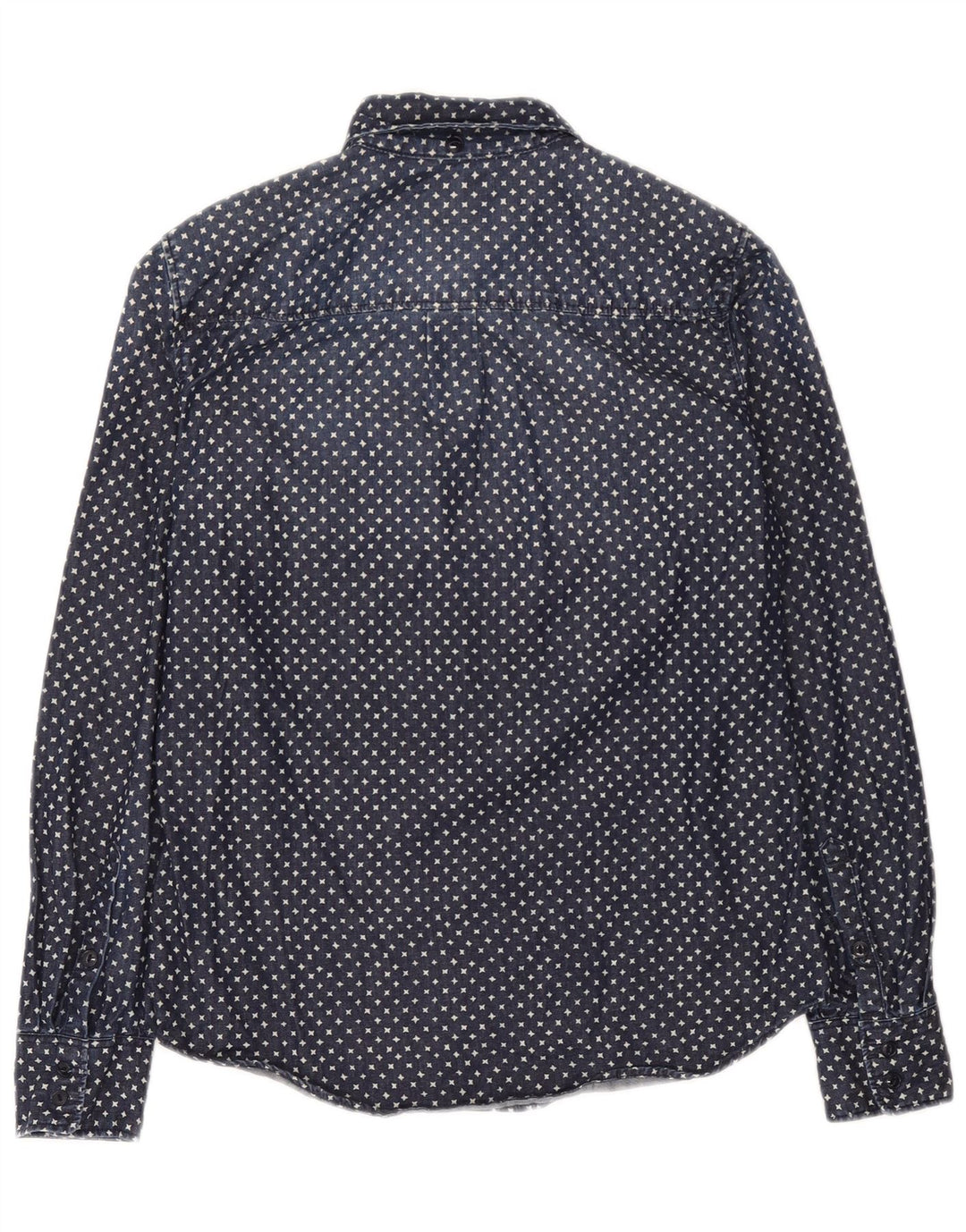 Cămașă supradimensionată din denim cu model abstract pentru femei J. Crew US 2 XS bleumarin