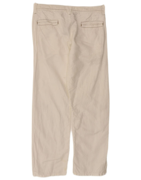 Pantaloni chino drepți Gas pentru femei L31 L26 Bumbac alb