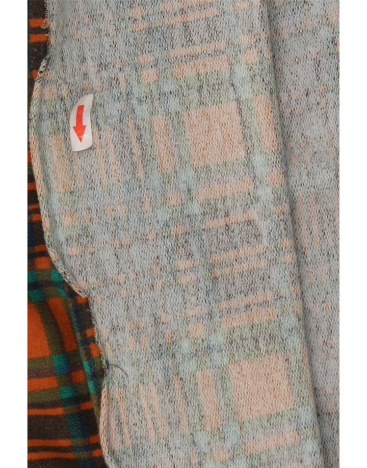 Hanorac vintage pentru bărbați cu gât polo Jumper XL Orange Check