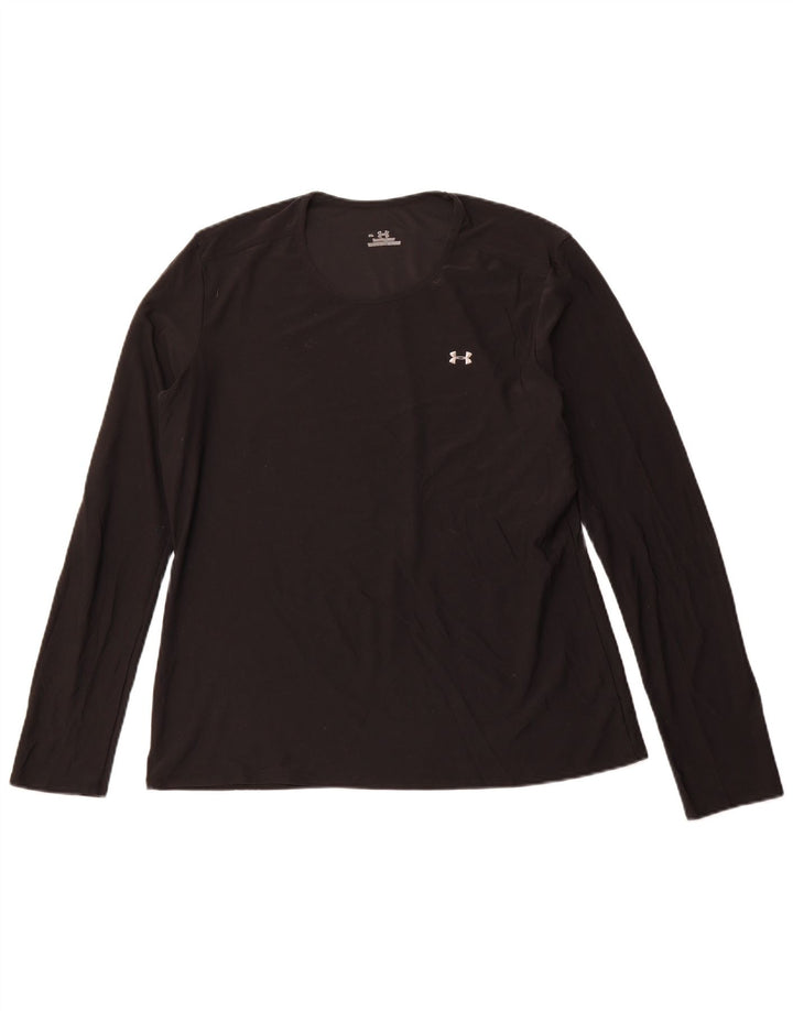 UNDER ARMOUR Top pentru femei cu mânecă lungă UK 14 Poliester negru mare