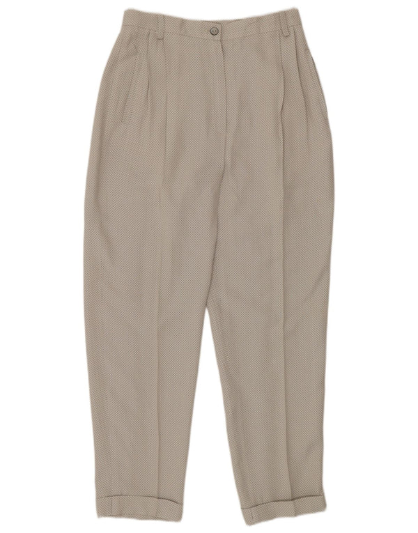 Pantaloni casual de damă vintage cu talie înaltă IT 40 Mici L26 L27 Bej