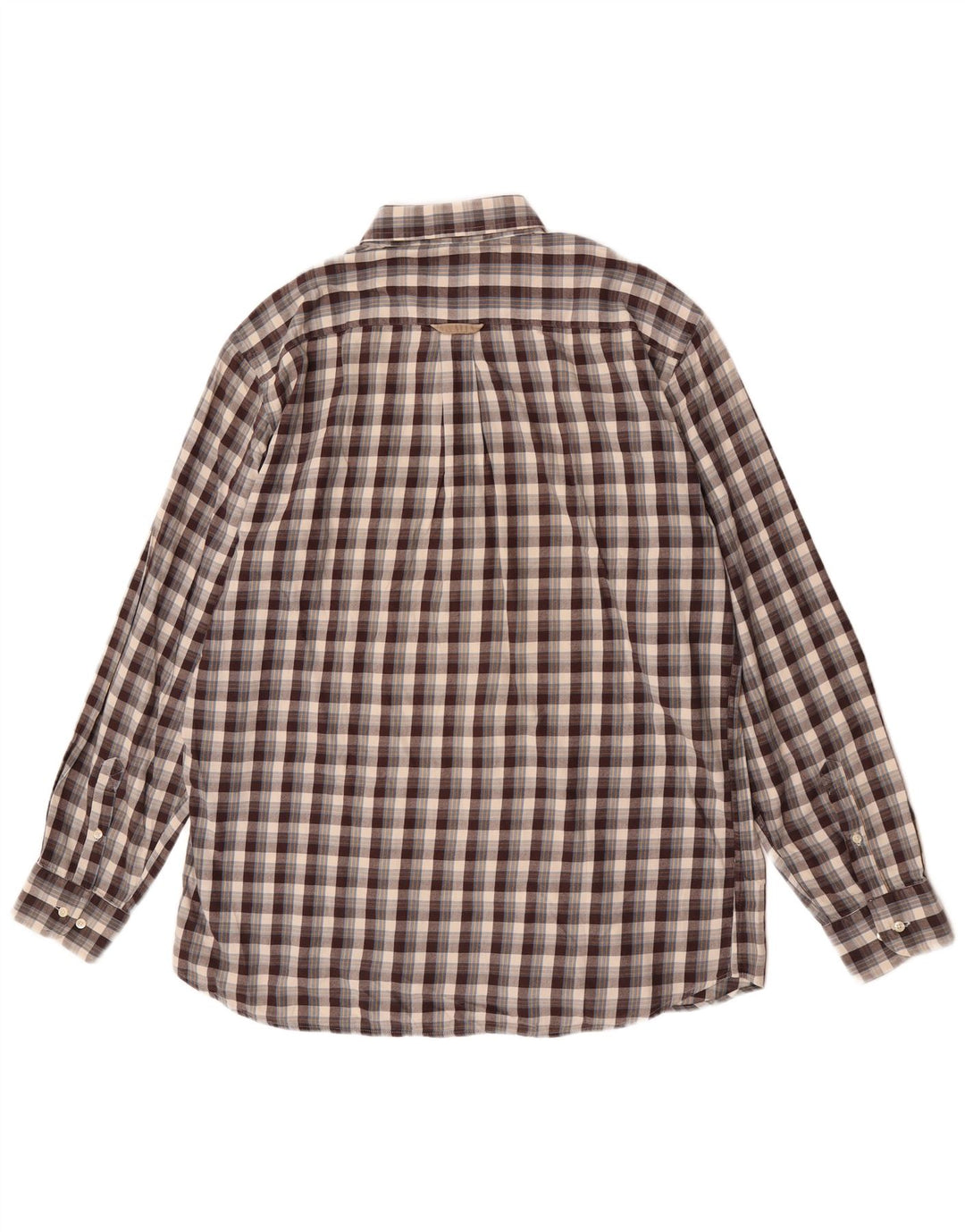 Cămașă de flanel pentru bărbați Barbour, bumbac cu carouri maro mari