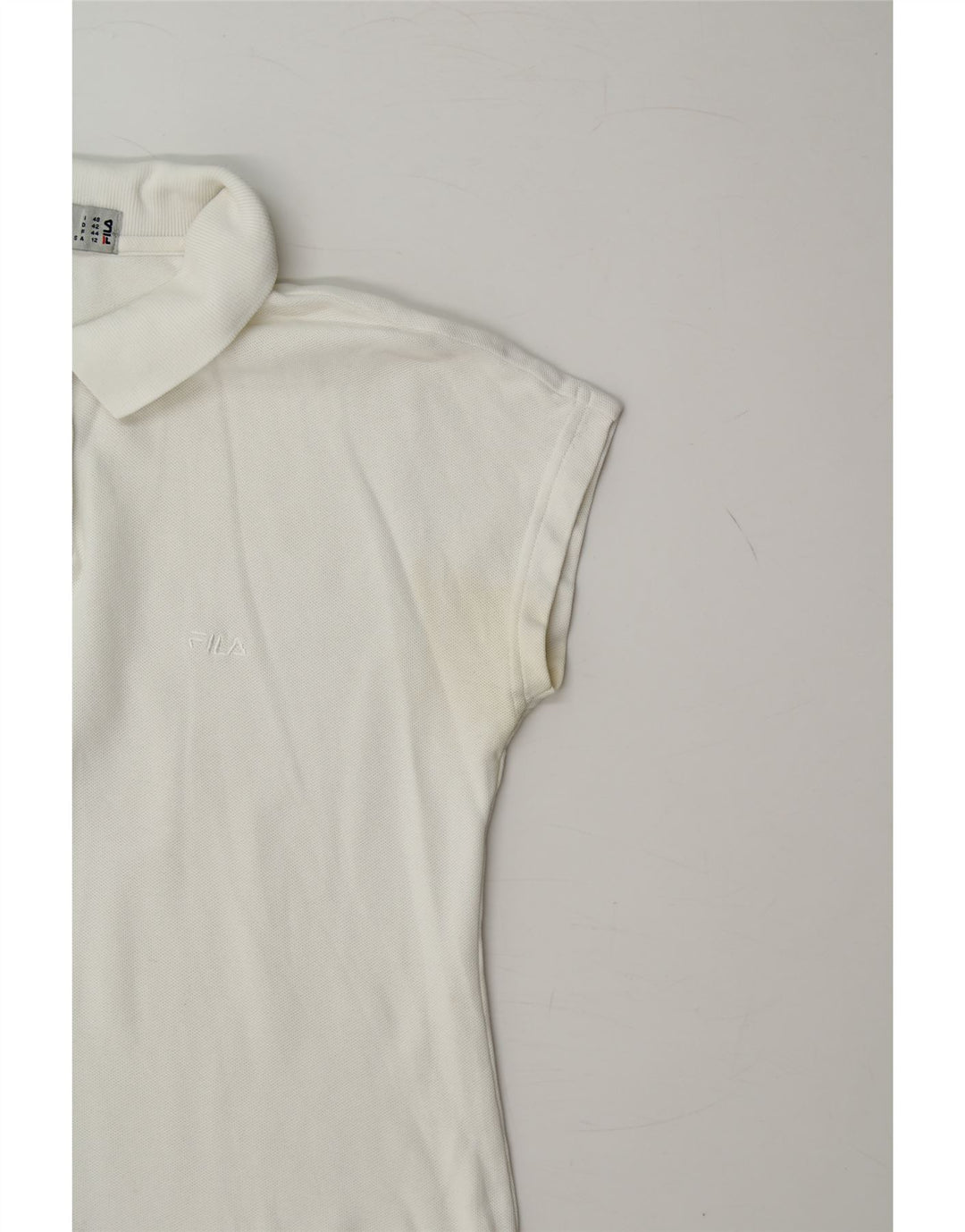 FILA Womens Polo Shirt IT 48 XL White Cotton Vintage Fila and Second-Hand Fila from Messina Hembry 