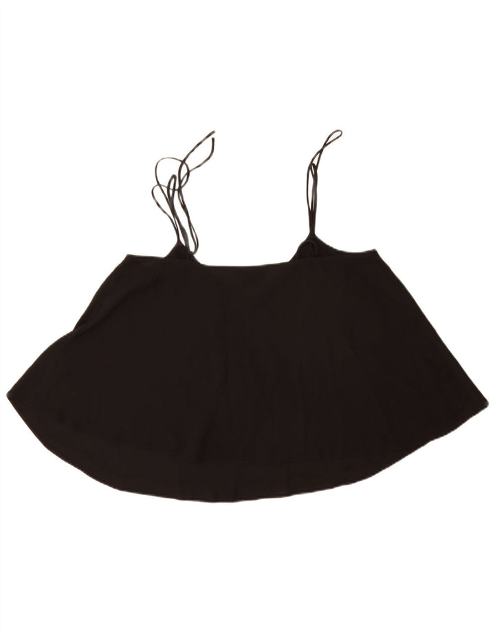 Topshop Womens Cami Top UK 12 Medium Black Poliester