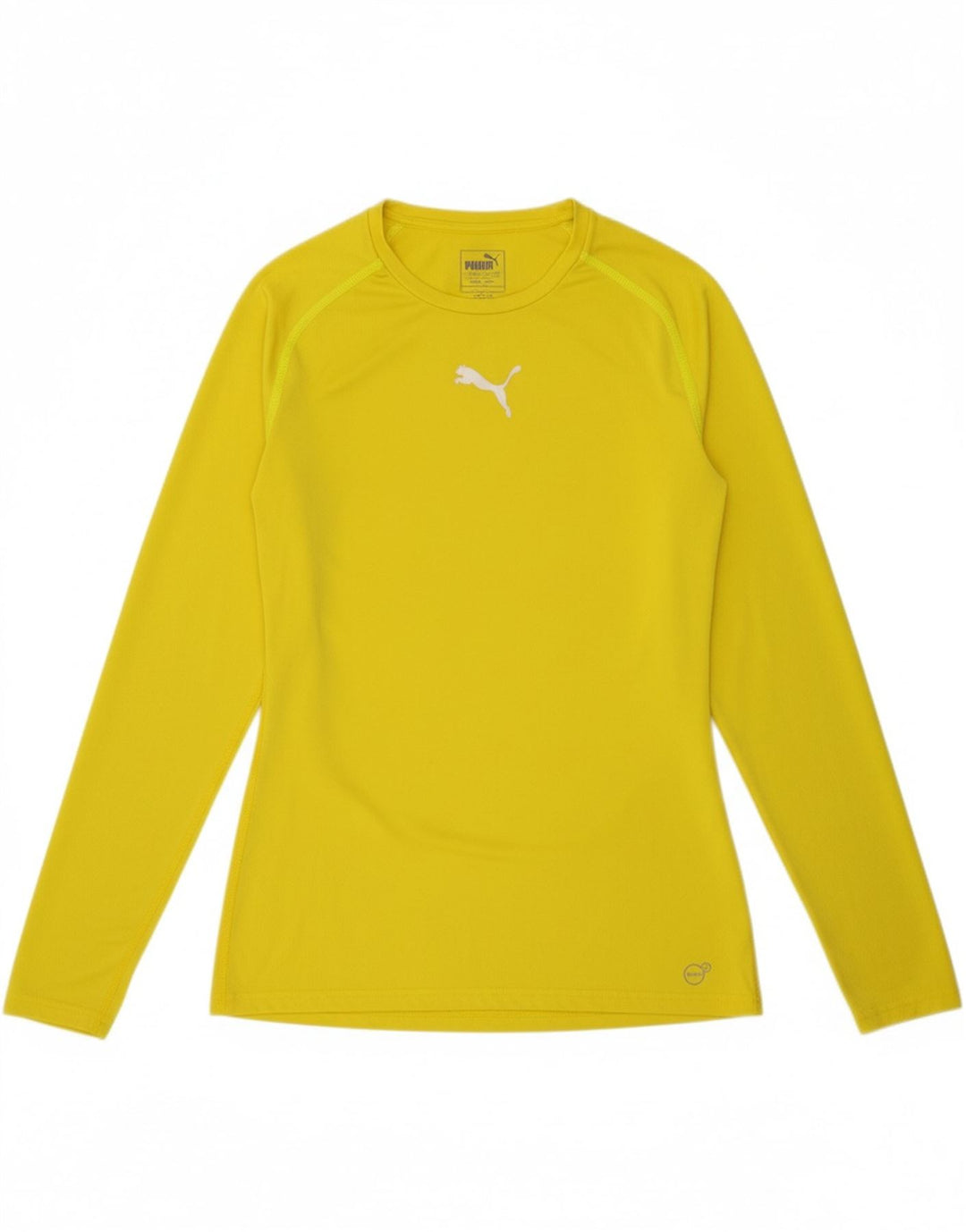 PUMA Womens Top Long Sleeve UK 14 Large Yellow Polyester Vintage Puma and Second-Hand Puma from Messina Hembry 