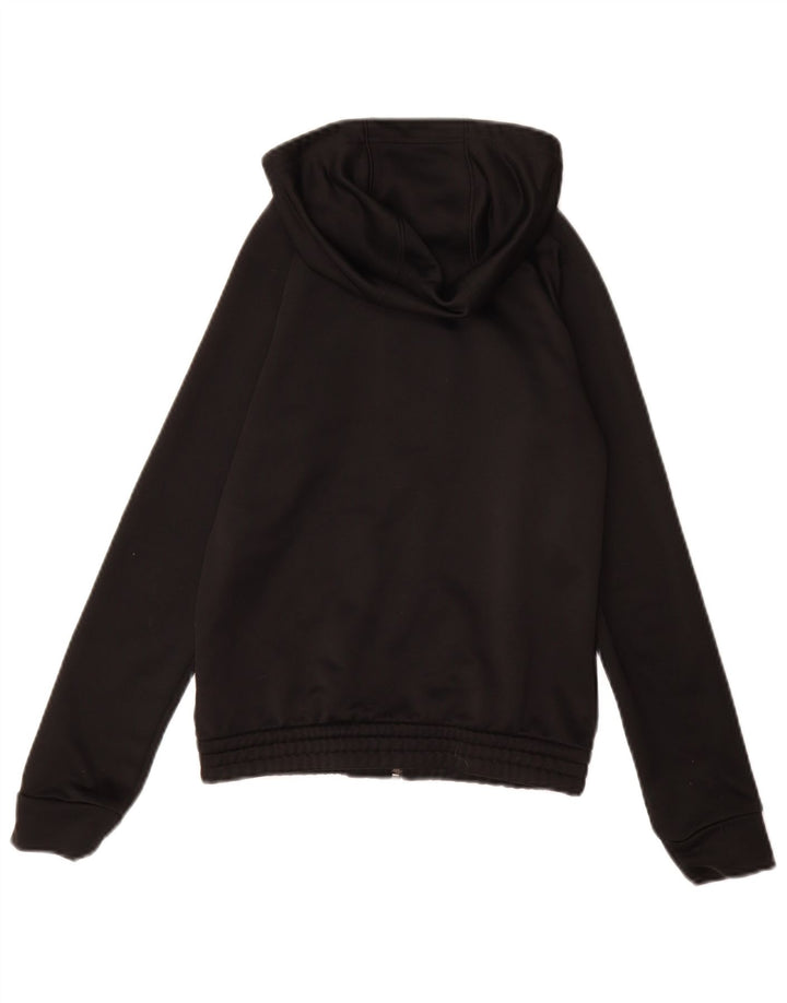 Pulover pentru fete ADIDAS Graphic Zip Hoodie 11-12 ani poliester negru