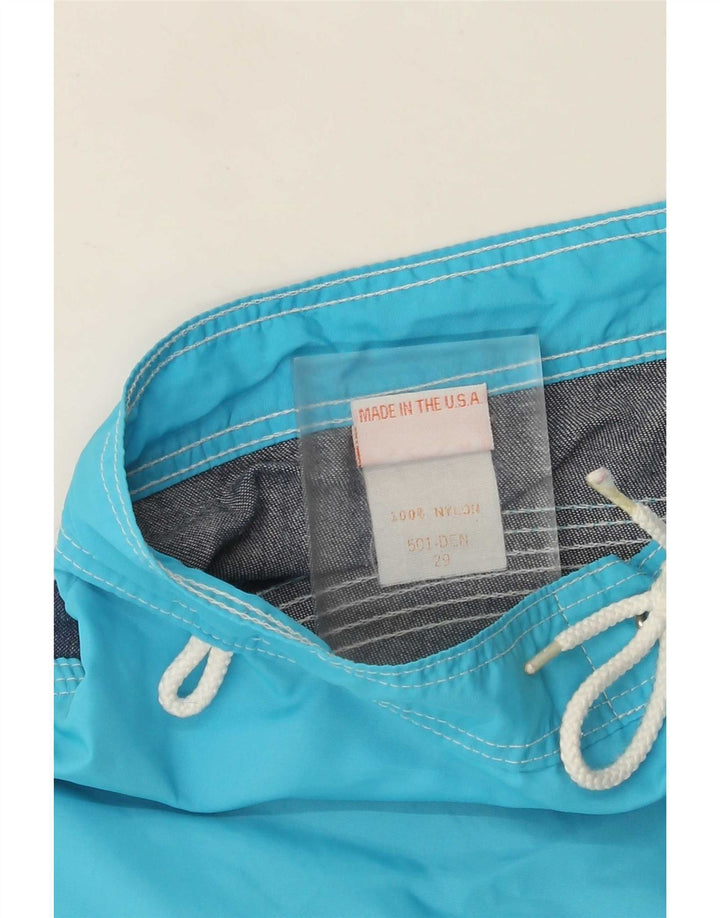 Sundek Pantaloni scurți de înot pentru bărbați Mici, albastru, nailon color bloc