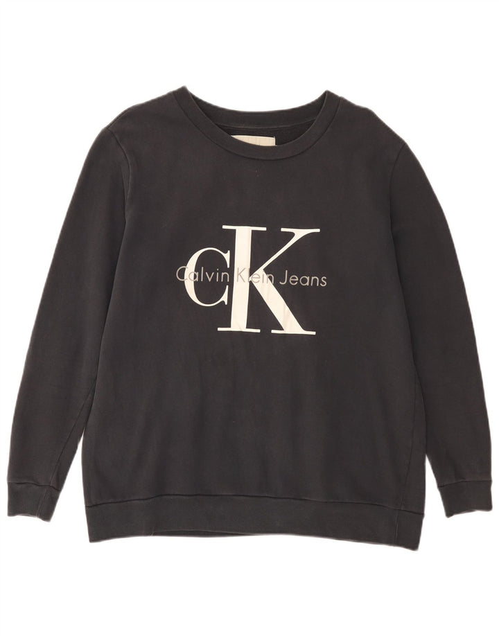 CALVIN KLEIN JEANS Hanorac grafic pentru bărbați Pulover Mic Negru