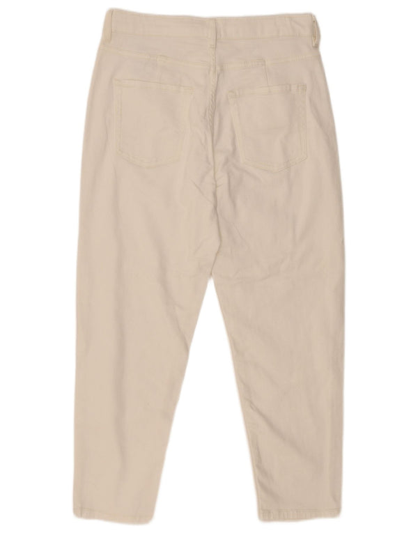 Blugi conici pentru femei cu talie înaltă Marks & Spencer UK 12 Medium W32 L26 Alb