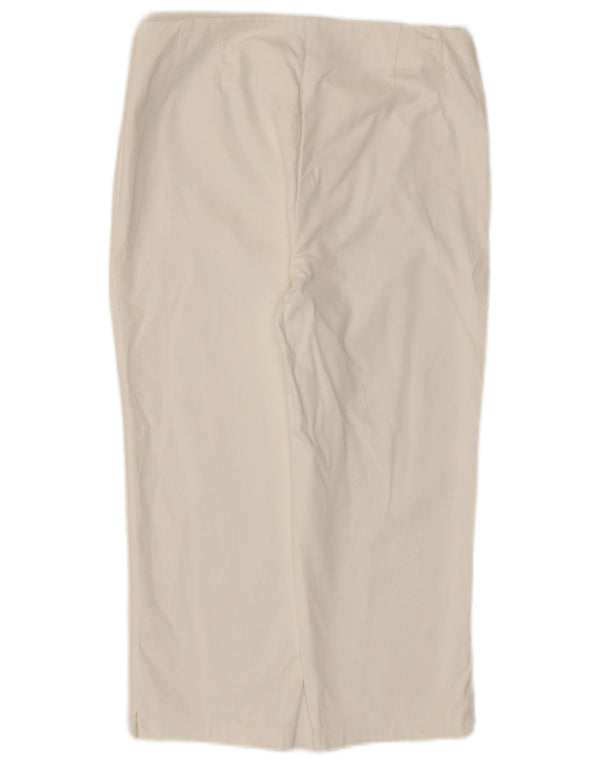 Pantaloni Capri pentru femei Marks & Spencer UK 10 Small W28 L20 Bumbac alb