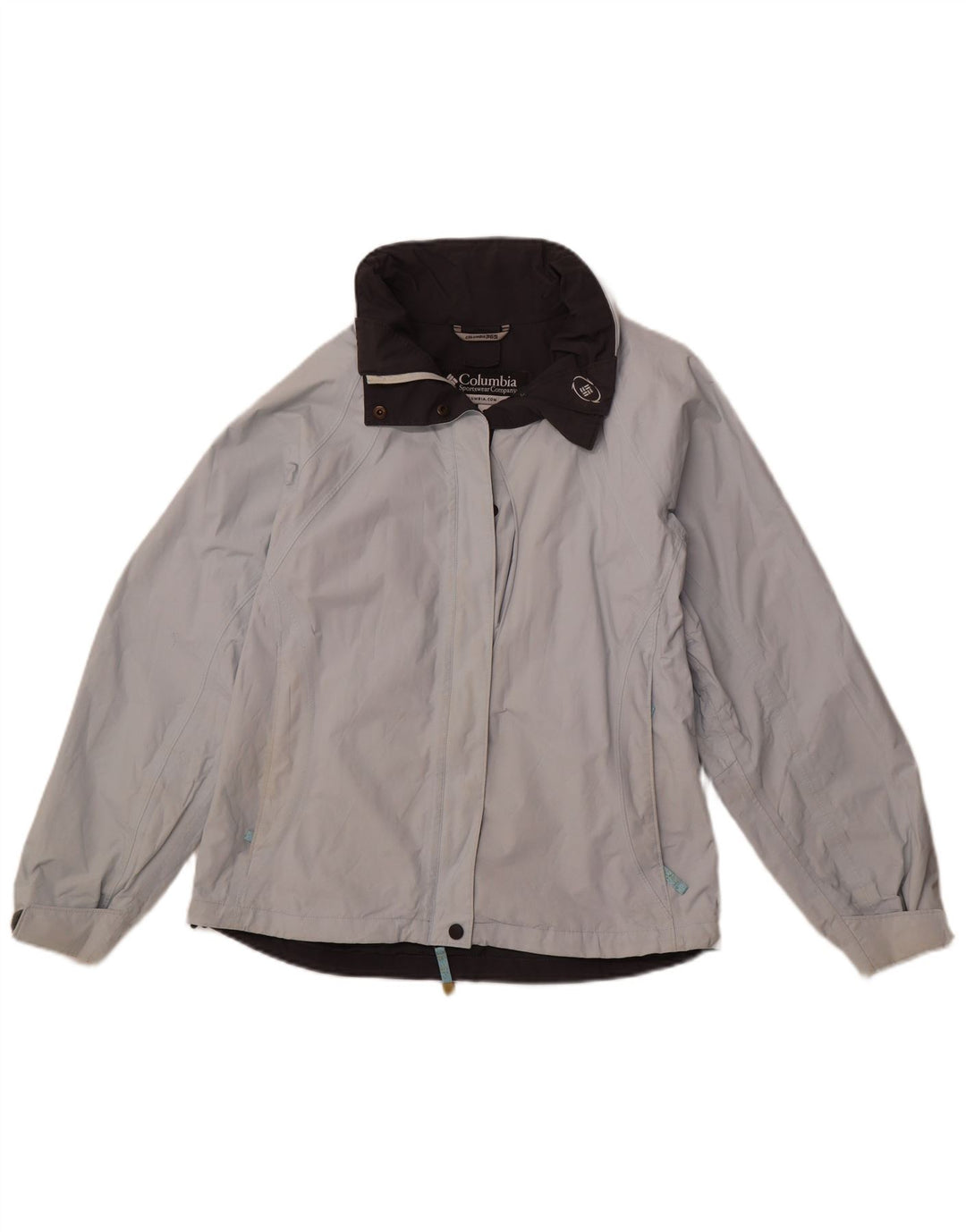 Jachetă Windbreaker pentru femei COLUMBIA cu glugă UK 14 Medium Blue Nylon Sports