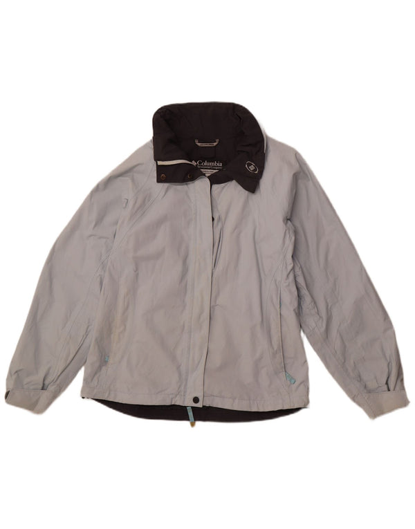 Jachetă Windbreaker pentru femei COLUMBIA cu glugă UK 14 Medium Blue Nylon Sports