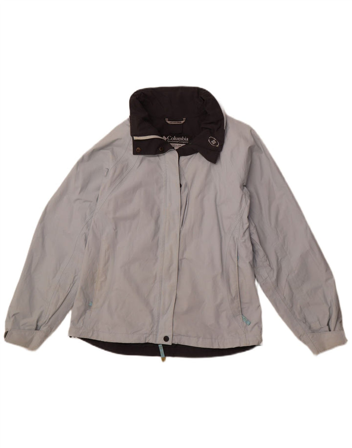 Jachetă Windbreaker pentru femei COLUMBIA cu glugă UK 14 Medium Blue Nylon Sports