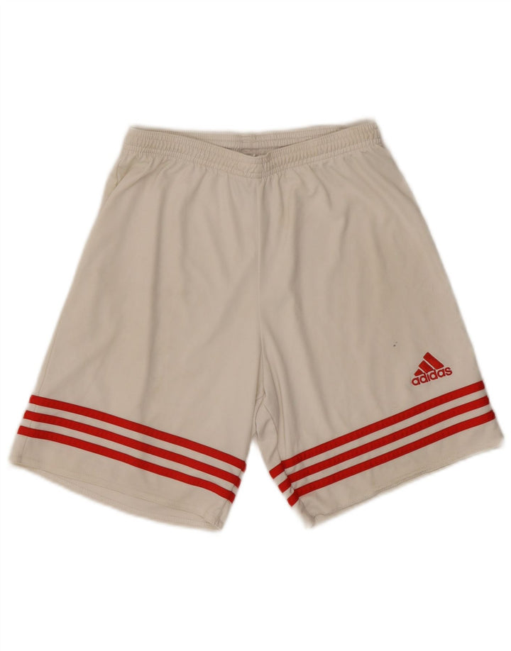 Pantaloni scurți sport pentru bărbați Adidas Climalite, poliester alb mic