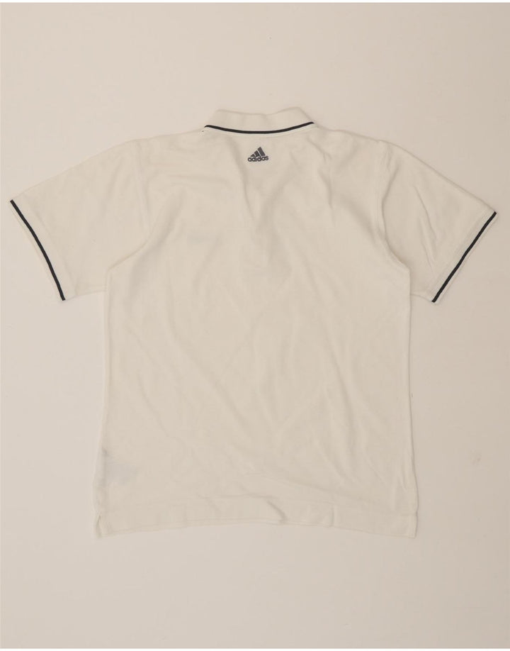 ADIDAS Mens Polo Shirt Medium White Cotton Vintage Adidas and Second-Hand Adidas from Messina Hembry 