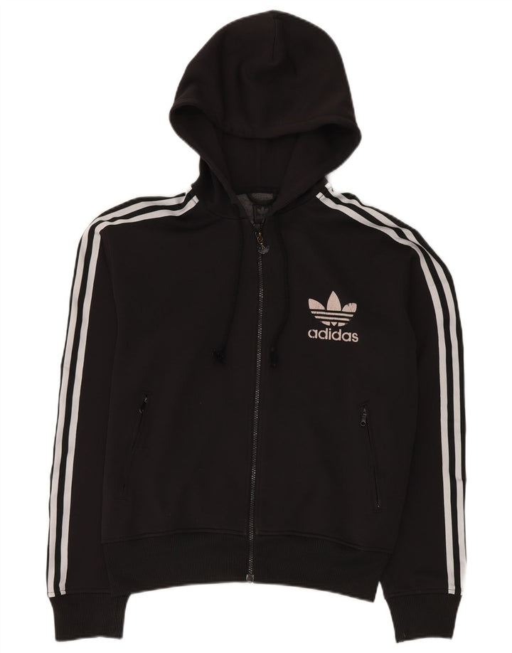 Pulover Adidas pentru bărbați, cu fermoar, poliester mediu negru