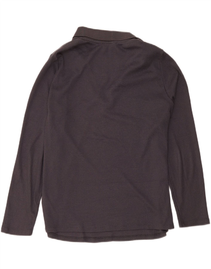 Tricou polo cu mânecă lungă pentru femei Marks & Spencer UK 20 2XL Poliester gri
