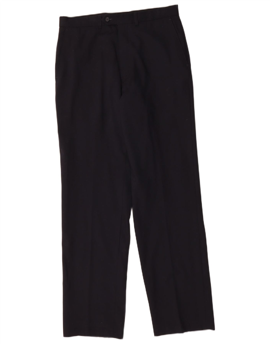 Pantaloni casual drepti pentru bărbați Marks & Spencer L32 L33 Lână bleumarin