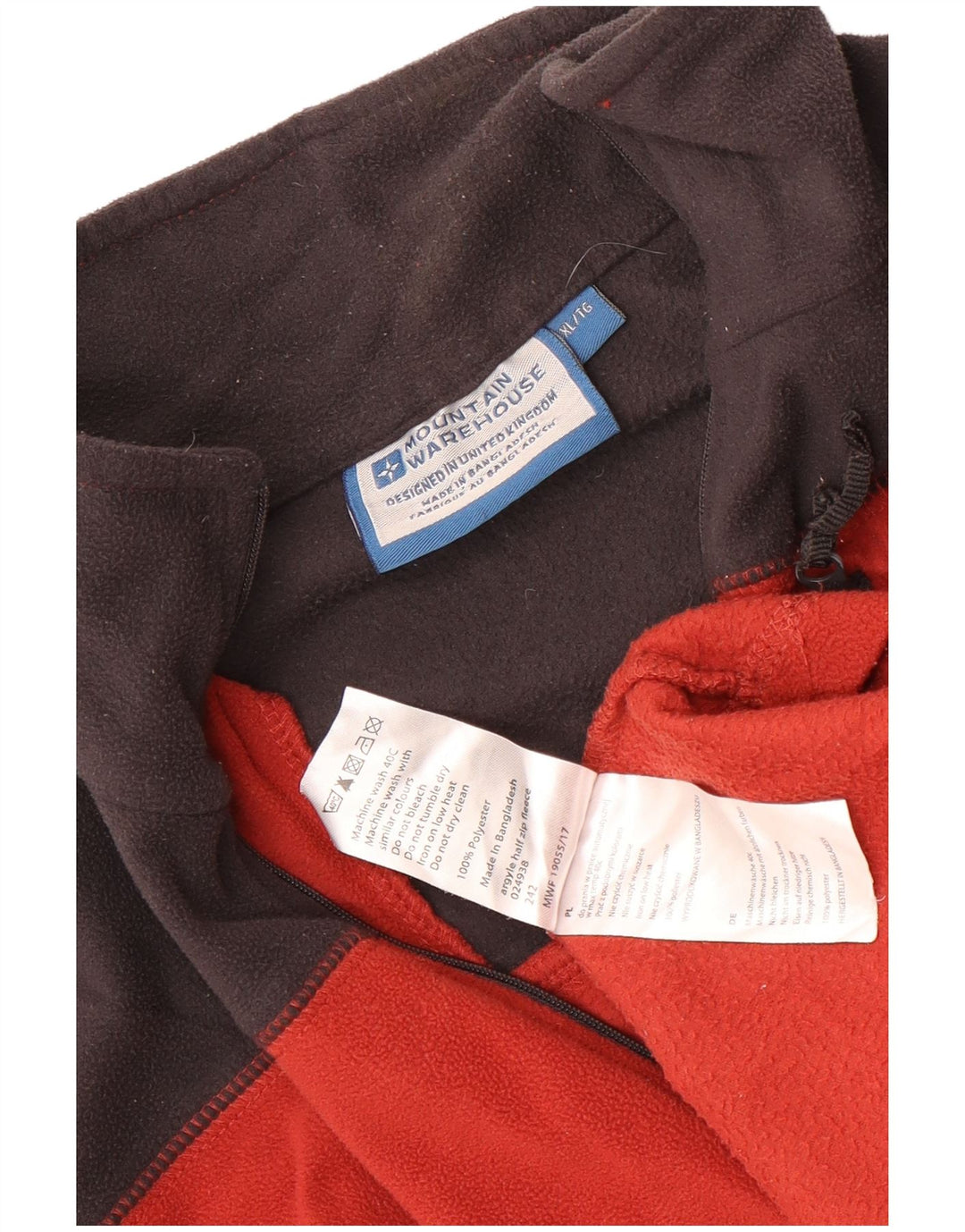 Jumper pentru bărbați Mountain Warehouse, cu fermoar și gât, din lână, XL, poliester color bloc