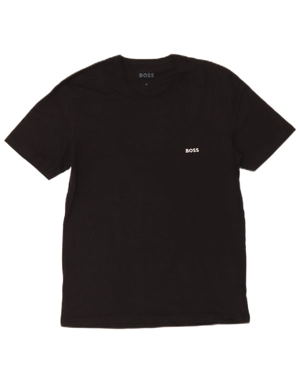 Tricou pentru bărbați Hugo Boss Top mediu din bumbac negru