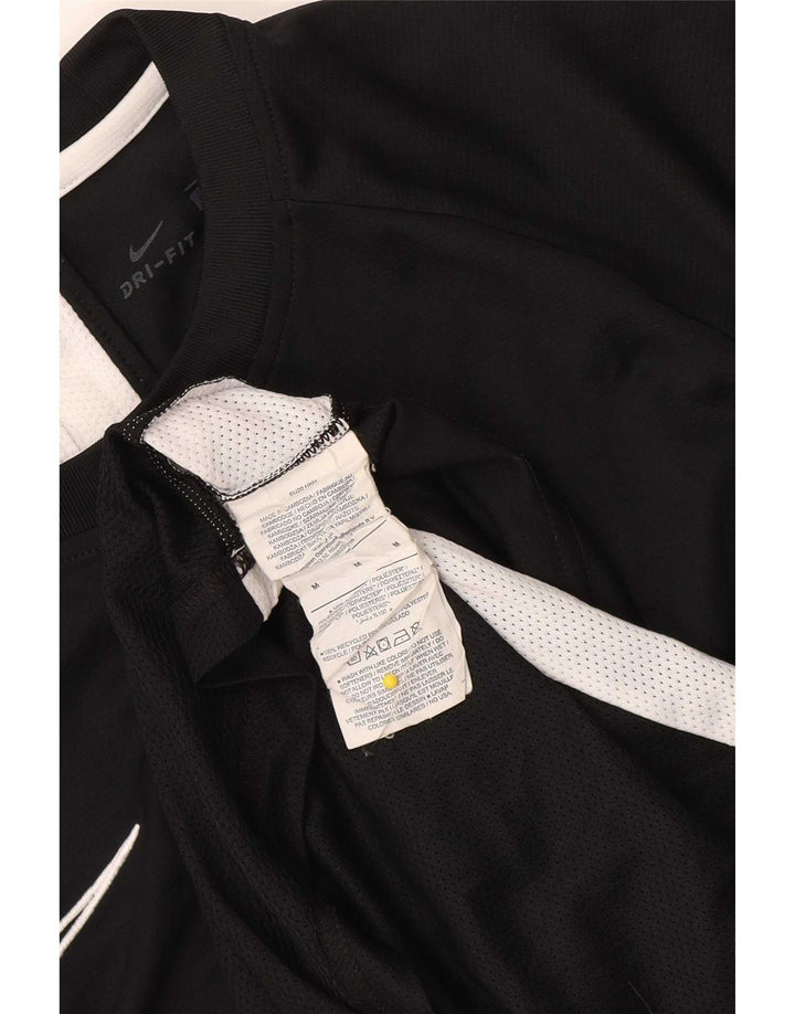 Tricou Nike Dri Fit pentru femei Top UK 14 Medium Black Colorblock Poliester