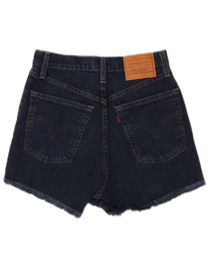 Pantaloni scurți din blugi pentru femei Levi's W25 XS bumbac bleumarin