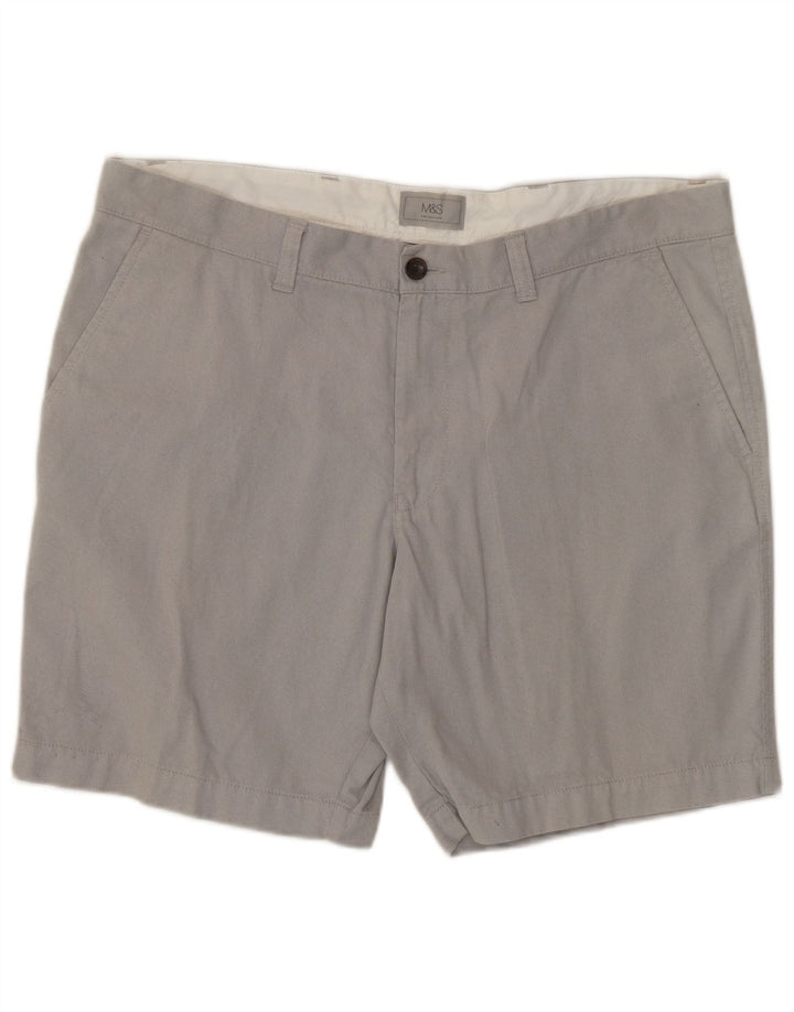 Pantaloni scurți chino pentru bărbați Marks & Spencer W38 XL bumbac gri
