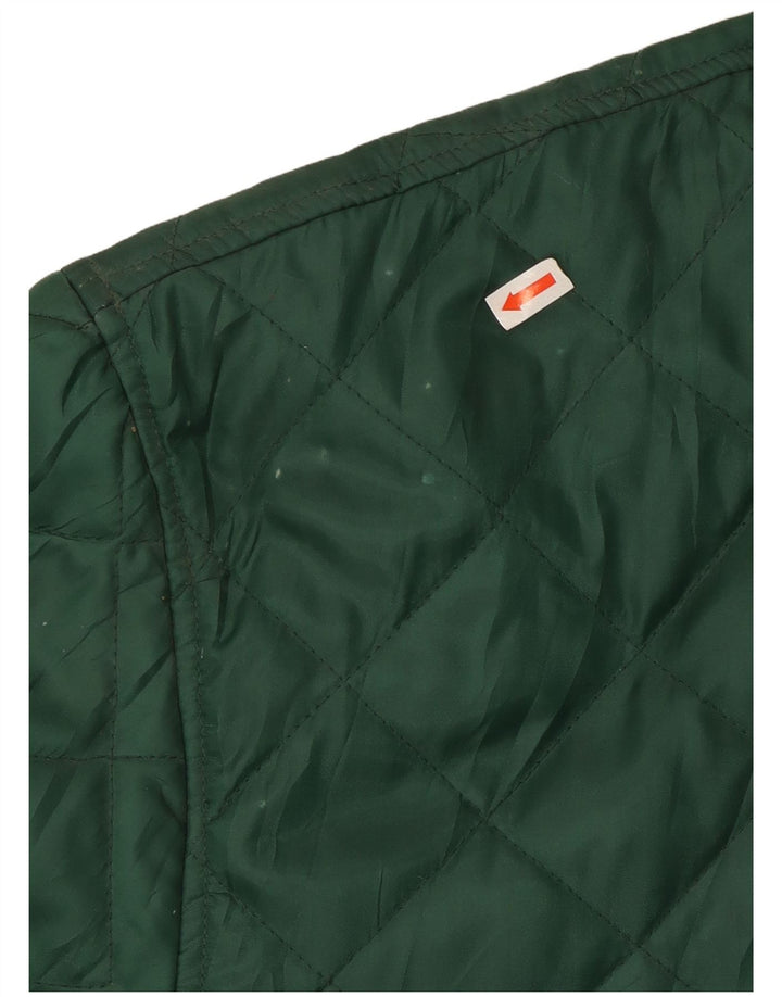 Jachetă matlasată vintage pentru bărbați UK 40 mare nailon verde