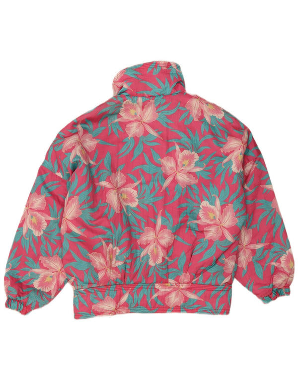 Jachetă de schi supradimensionată, rezistentă la vânt, pentru femei, Peralp, IT 38 XS, poliester floral roz