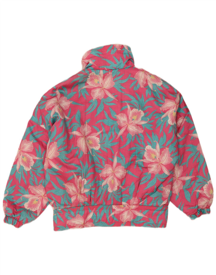 Jachetă de schi supradimensionată, rezistentă la vânt, pentru femei, Peralp, IT 38 XS, poliester floral roz