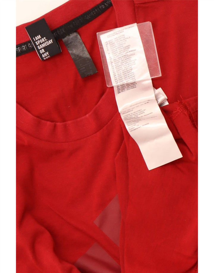 Tricou grafic ADIDAS pentru bărbați Top din bumbac roșu mediu