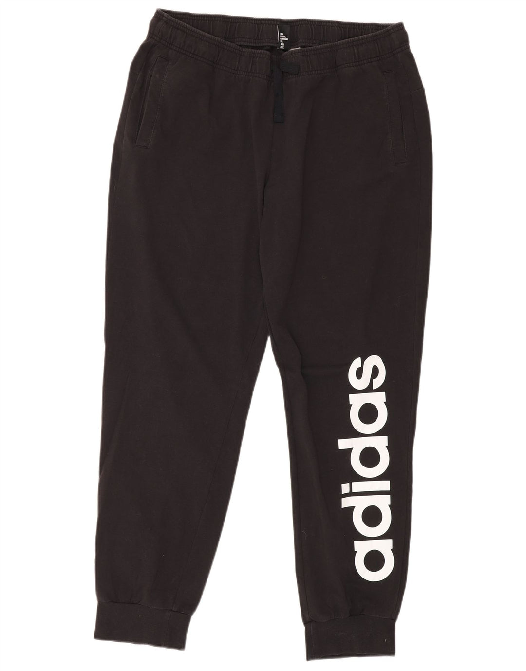 Pantaloni de trening grafic pentru bărbați ADIDAS Joggeri mari, negru