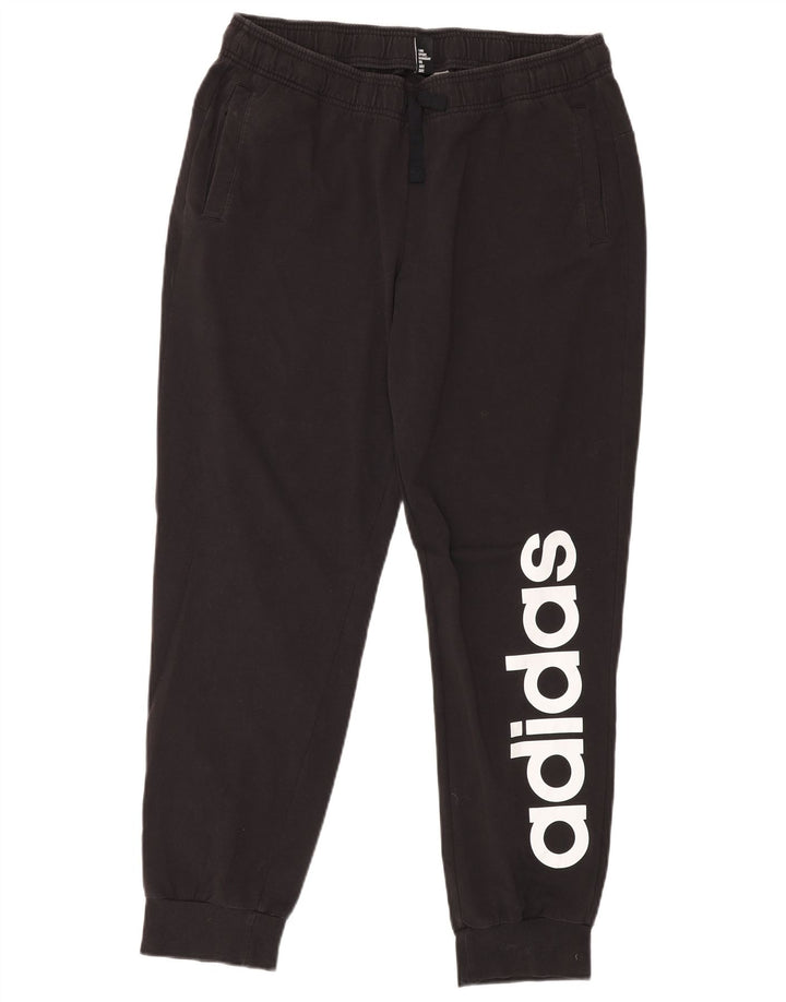 Pantaloni de trening grafic pentru bărbați ADIDAS Joggeri mari, negru