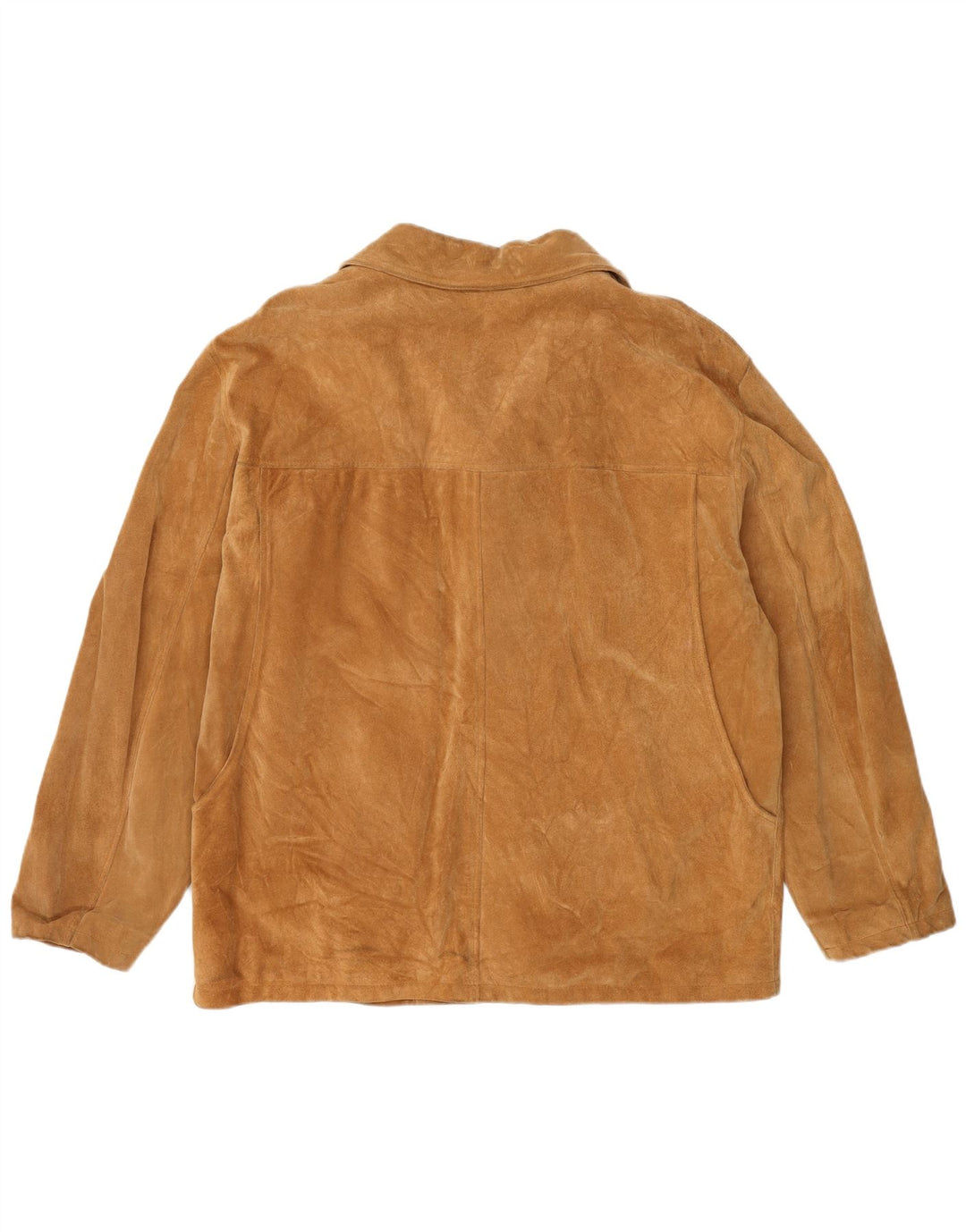 Jachetă vintage de piele intoarsa pentru femei IT 48 XL Bej