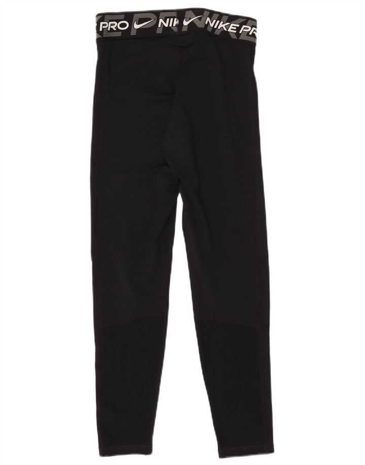 Leggings Nike Dri Fit Graphic pentru femei UK 10 Poliester negru mic