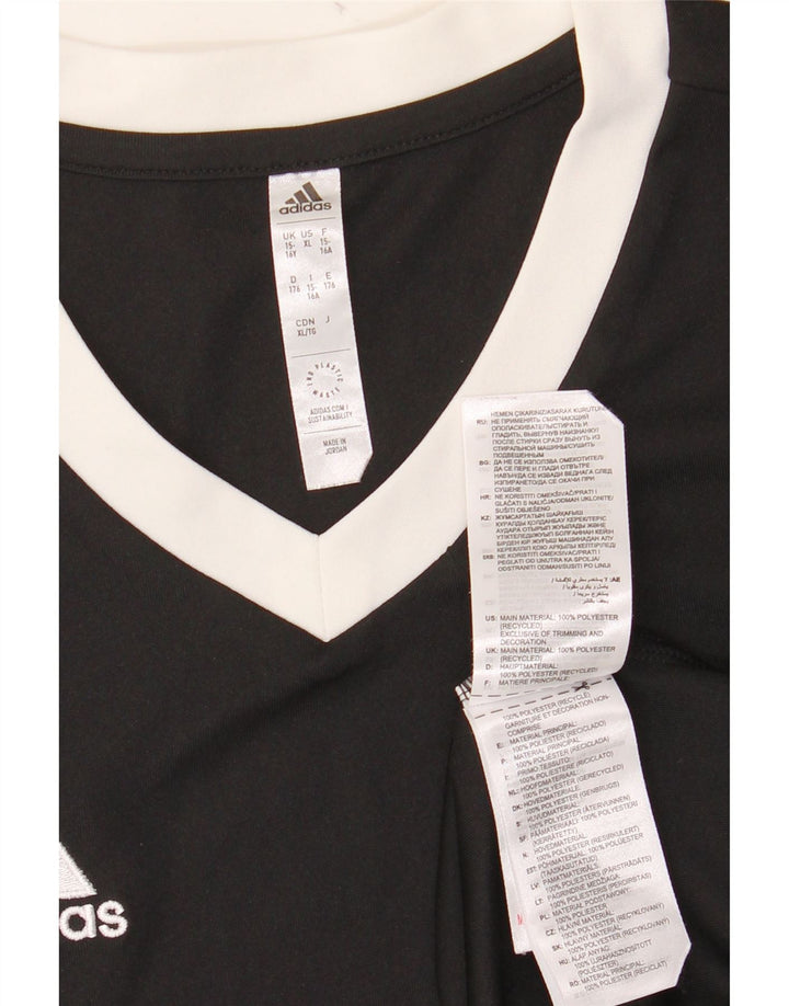 Tricou ADIDAS Aeroready pentru fete, 15-16 ani, negru, poliester