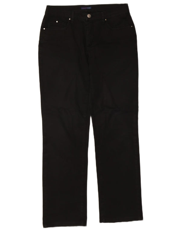 Pantaloni casual drepti pentru femei Trussardi IT 44 Medium W28 L29 Negri