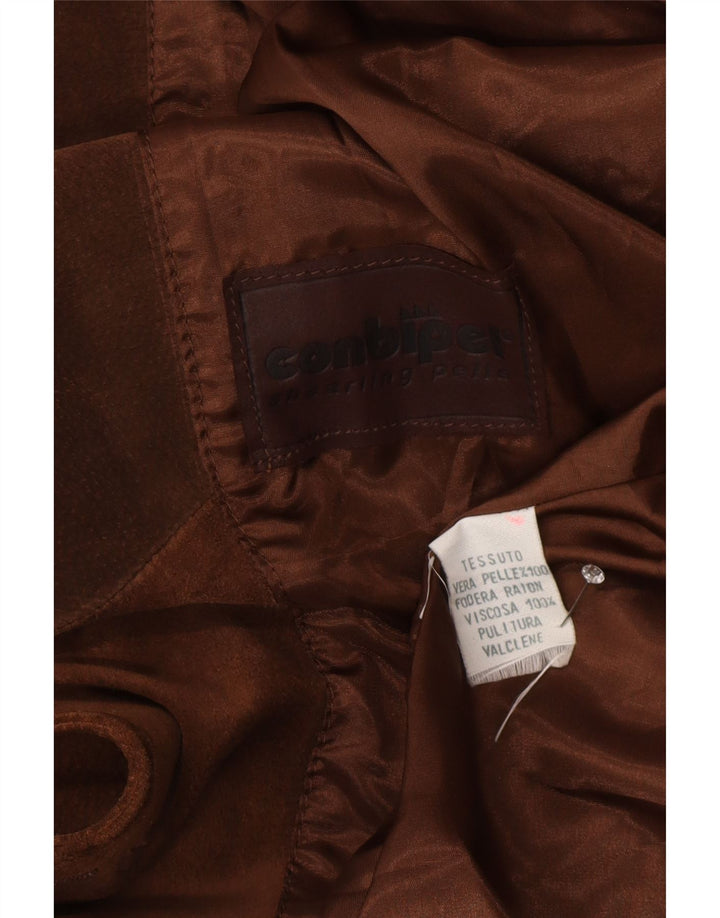 Pardesiu pentru femei Conbipel din piele intoarsa UK 18 XL din piele maro