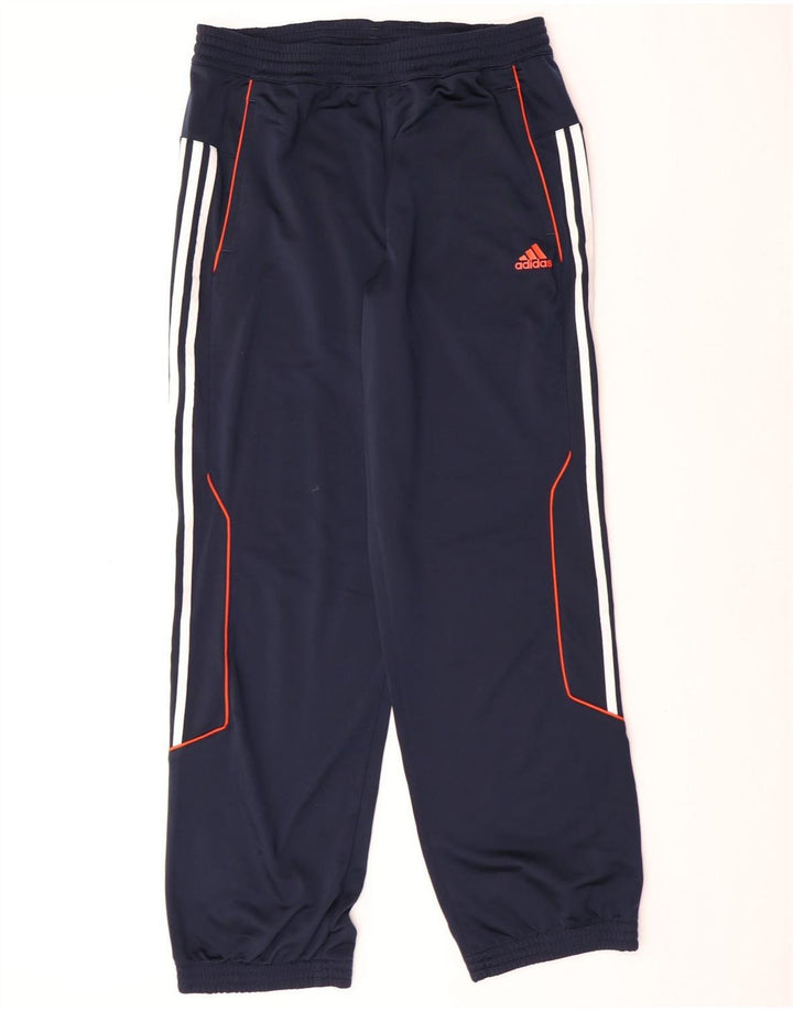 Pantaloni de trening pentru bărbați ADIDAS Joggeri Marea Britanie 40/42 Poliester mediu bleumarin