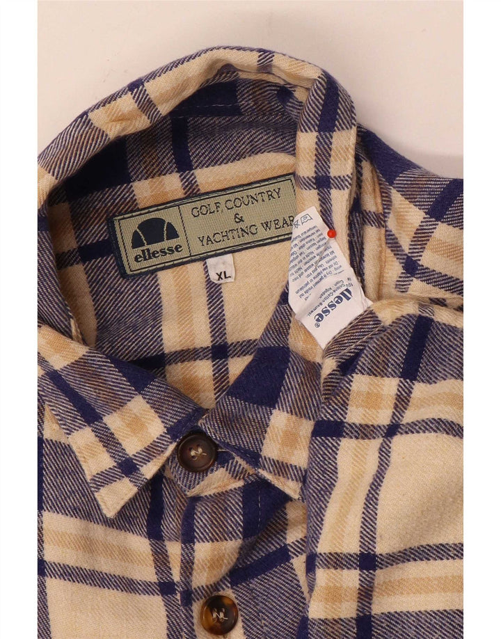 Cămașă de flanel pentru bărbați Ellesse, XL, bej, din bumbac