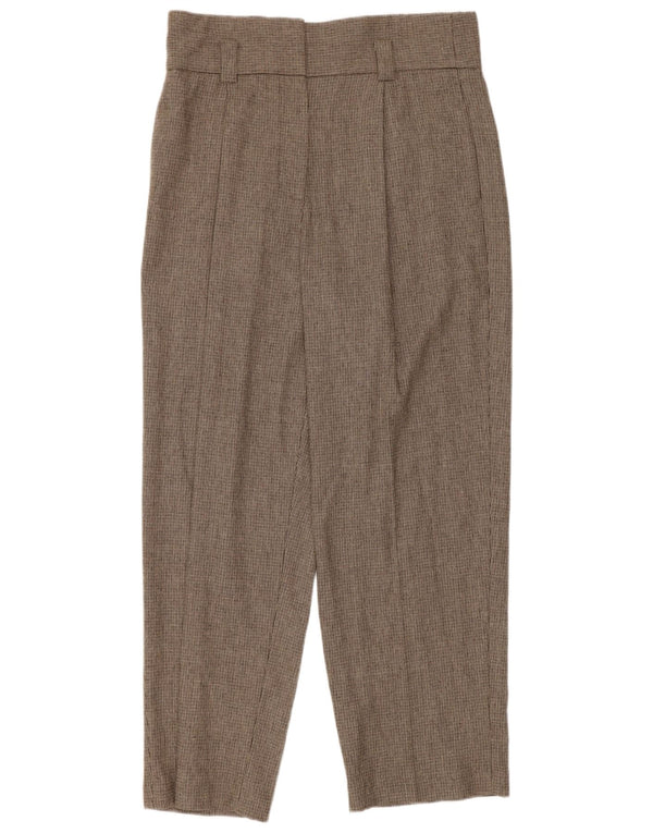 Massimo Dutti Pantaloni casual de damă cu talie înaltă EU 40 Medium W30 L26 Maro