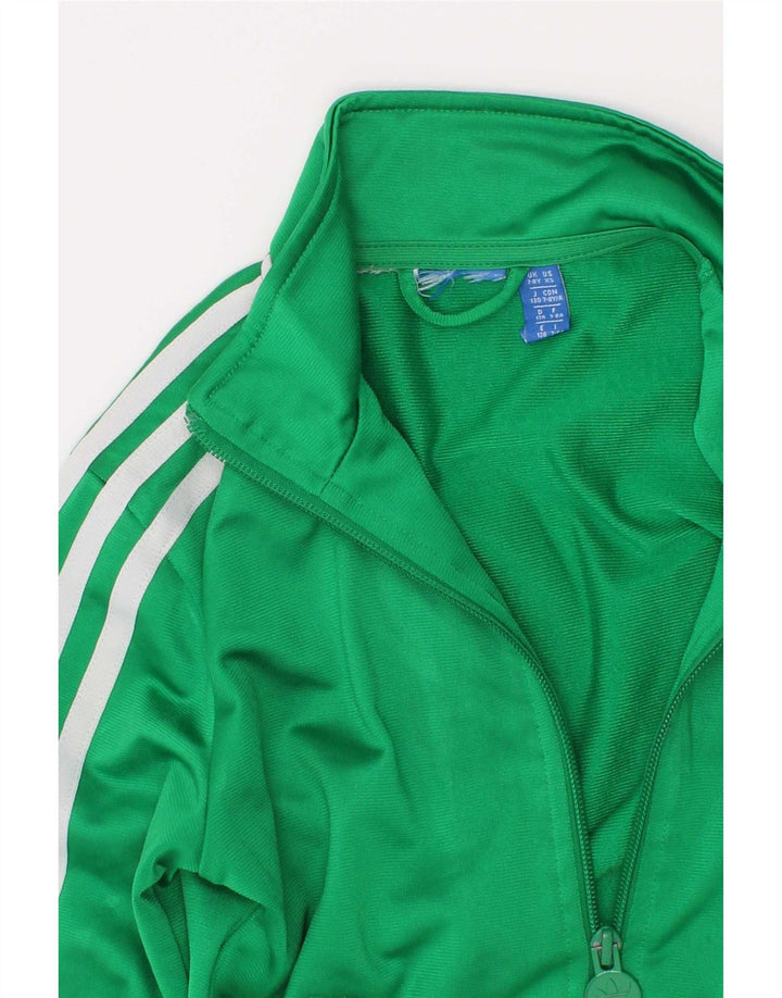 Jachetă de top pentru trening cu grafic pentru băieți Adidas 7-8 ani Poliester verde