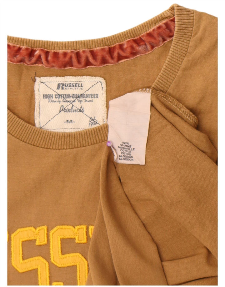 Tricou grafic Russell Athletic pentru bărbați Top Mediu Kaki Bumbac
