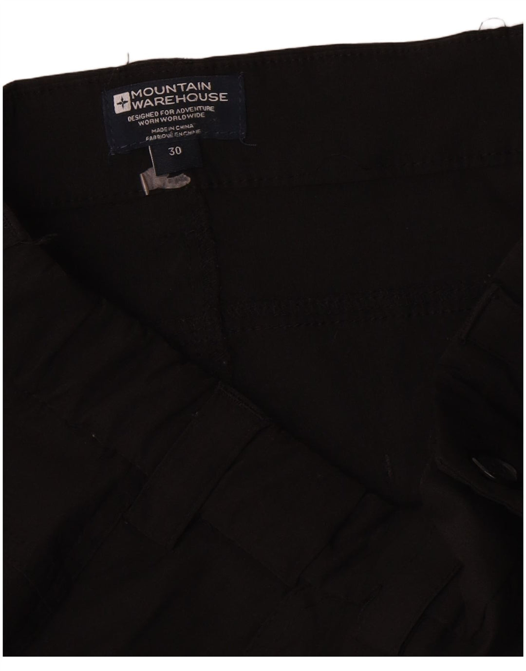 Pantaloni cargo drepti pentru bărbați Mountain Warehouse W30 L33 Nylon negru