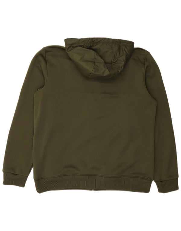Pulover Adidas pentru bărbați, cu fermoar, poliester verde mare