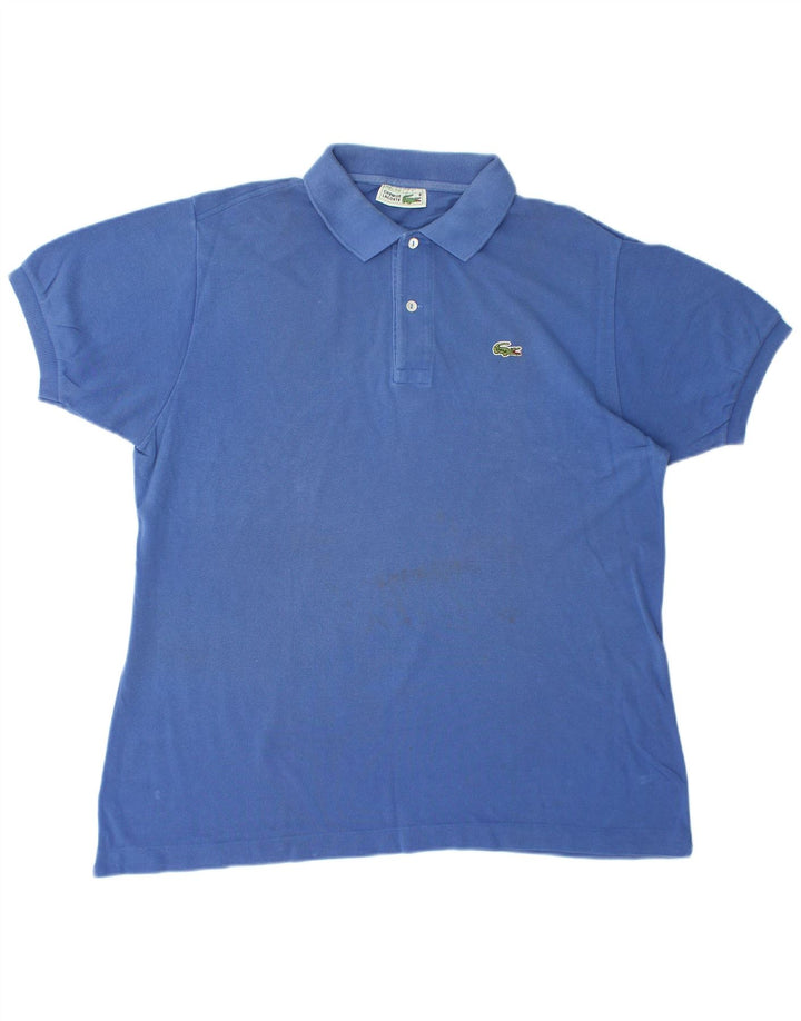 Tricou polo pentru bărbați LACOSTE Mărimea 7 2XL Bumbac albastru